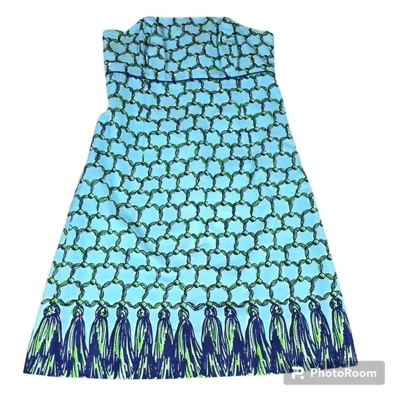 Lilly Pulitzer Bowen dress Cameo White Macrame Me Strapless dress Size 6 - Picture 2 of 13
